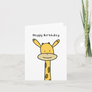 Giraffe-födelsedagskort Kort