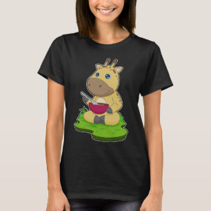 Giraffe Food Bowl T Shirt