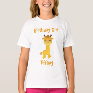 Giraffe for Birthday Girl T Shirt