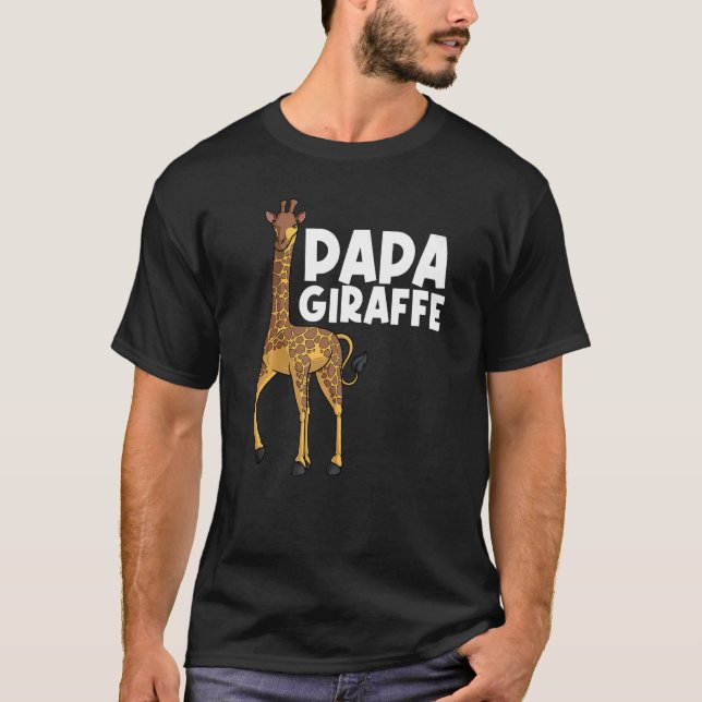 Giraffe For Dad Grandpa Men Giraffe Animal T Shirt (Framsida)