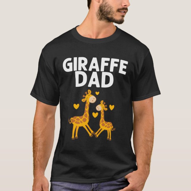 Giraffe för Giraffe Okapi Camelopard Pappa T Shirt (Framsida)