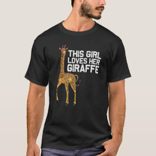 Giraffe for Girls Kids Tonåringar Giraffe Animal T Shirt