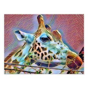 GIRAFFE FOTOTRYCK