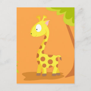 Giraffe från mina världsdjur serie vykort