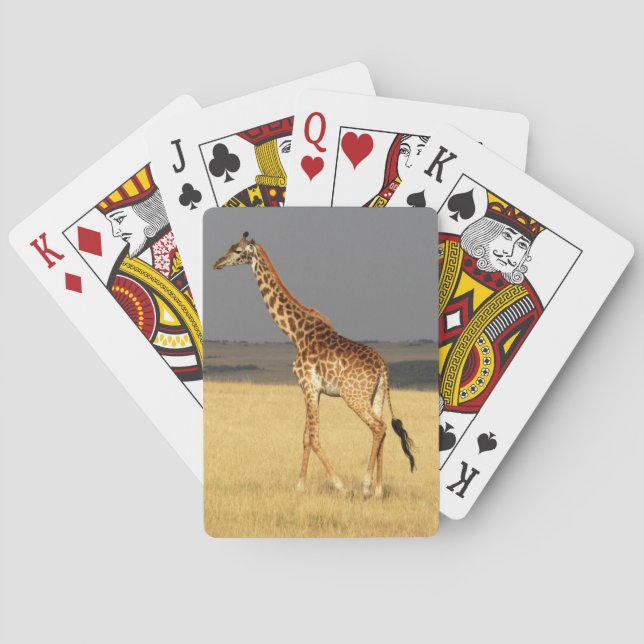Giraffe fullt body Afrika African Animals Casinokort (Baksidan)