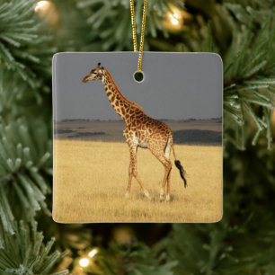 Giraffe fullt body Afrika African Animals Julgransprydnad Keramik
