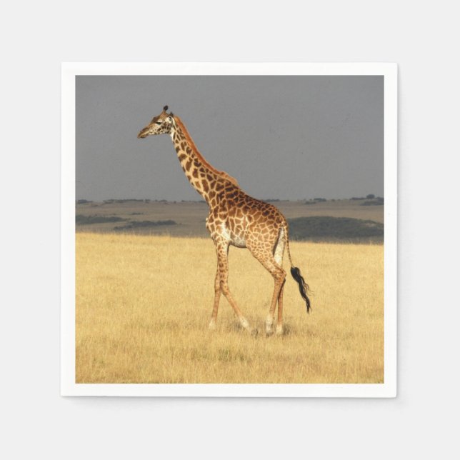Giraffe fullt body Afrika African Animals Pappersservett (Framsidan)