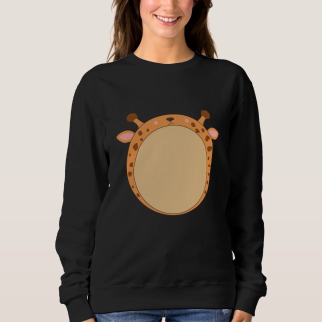 Giraffe Funny Zoo Animals Round Giraffes T Shirt (Framsida)
