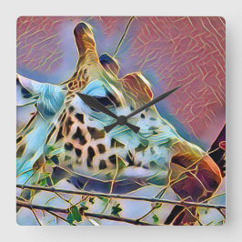 GIRAFFE FYRKANTIG KLOCKA