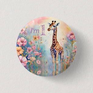 Giraffe Garden Pastel Knapp
