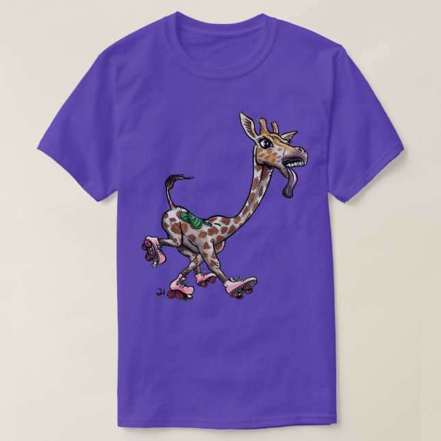 giraffe girl giraffe älskare (2) t shirt (Design framsida)