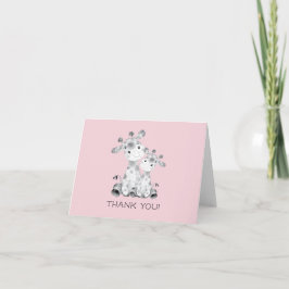 Giraffe Girls Baby Shower Tackkort