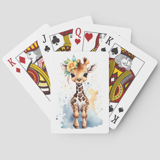 "Giraffe Glee-spelkort - där jag spelar Casinokort (Baksidan)
