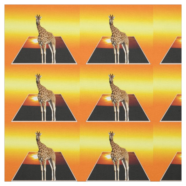 Giraffe Golden Sunshine Popout Art Effect, Tyg (Provkarta)