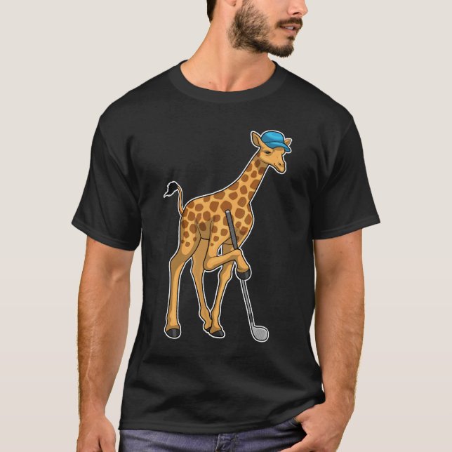 Giraffe Golf klubb T Shirt (Framsida)