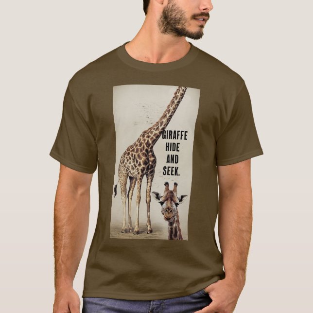 Giraffe Gömmer och Seek T Shirt (Framsida)