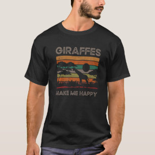 Giraffe Gör Mig Glad Högsta Djuret Lång Hals Zoo T Shirt