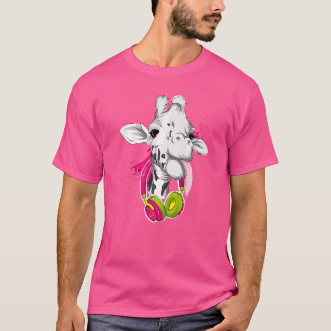 Giraffe Graphic Cute Giraffe Coola Animal T Shirt (Framsida)