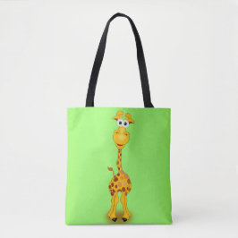 Giraffe GreenTote Bag Tygkasse