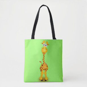 Giraffe GreenTote Bag Tygkasse