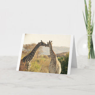 Giraffe Greeting Card - Stick ut Nacke Helgkort