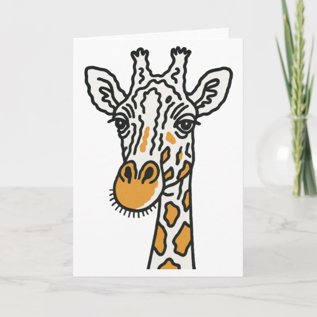 Giraffe Greeting card Tack Kort (Framsida)