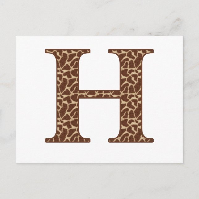 giraffe-h vykort (Framsida)