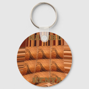 Giraffe Hakuna Matata Chic Modern konst Col Nyckelring