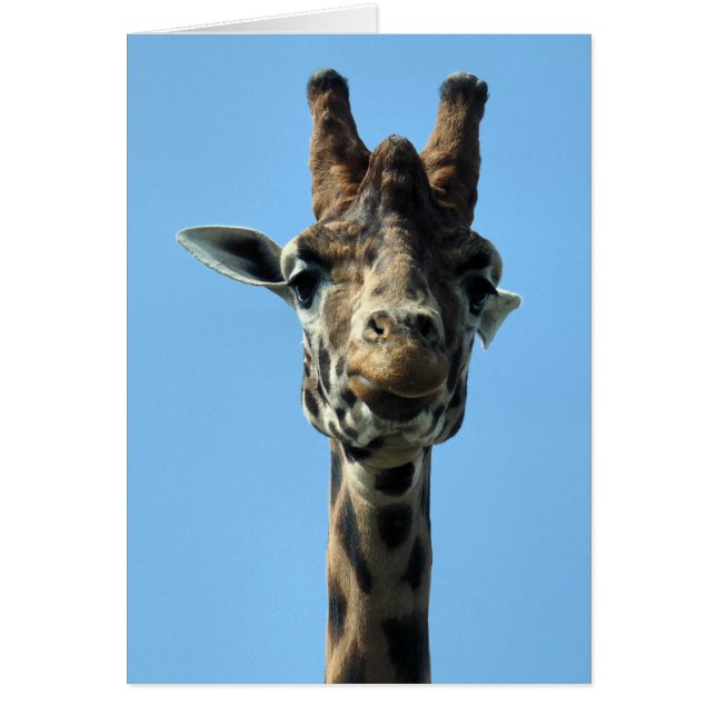 GIRAFFE HÄLSNING CARD HÄLSNINGSKORT (Framsidan)