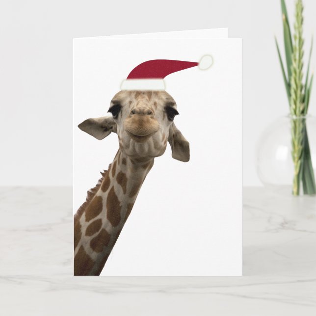 Giraffe Hälsning Helgkort (Framsida)