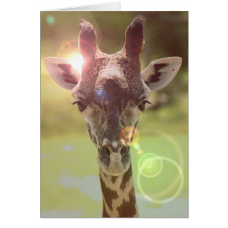 giraffe hälsningskort