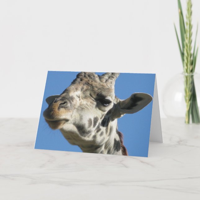 Giraffe-hälsningskort Kort (Framsida)