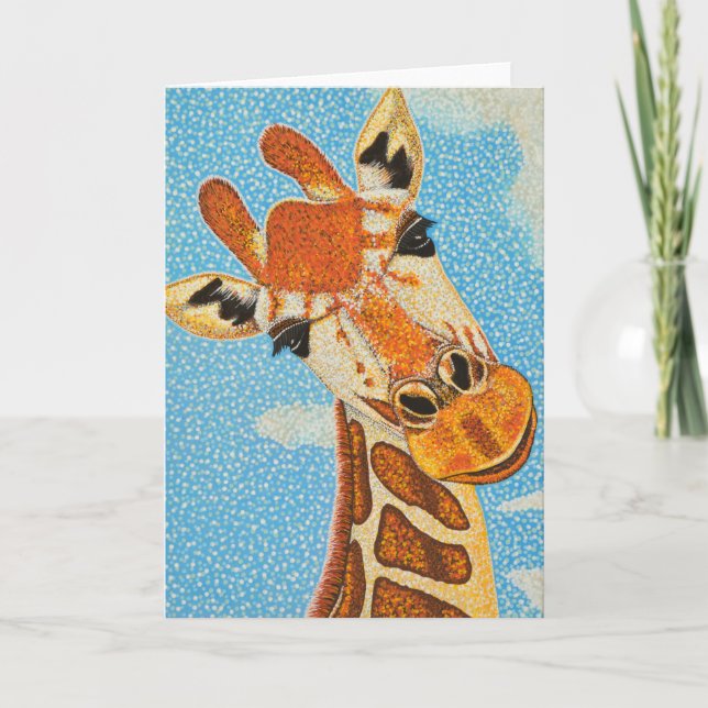 Giraffe-hälsningskort Kort (Framsida)