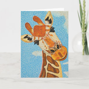 Giraffe-hälsningskort Kort
