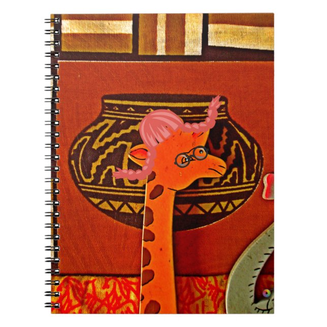 Giraffe Hat Art-utskrift Anteckningsbok (Framsidan)