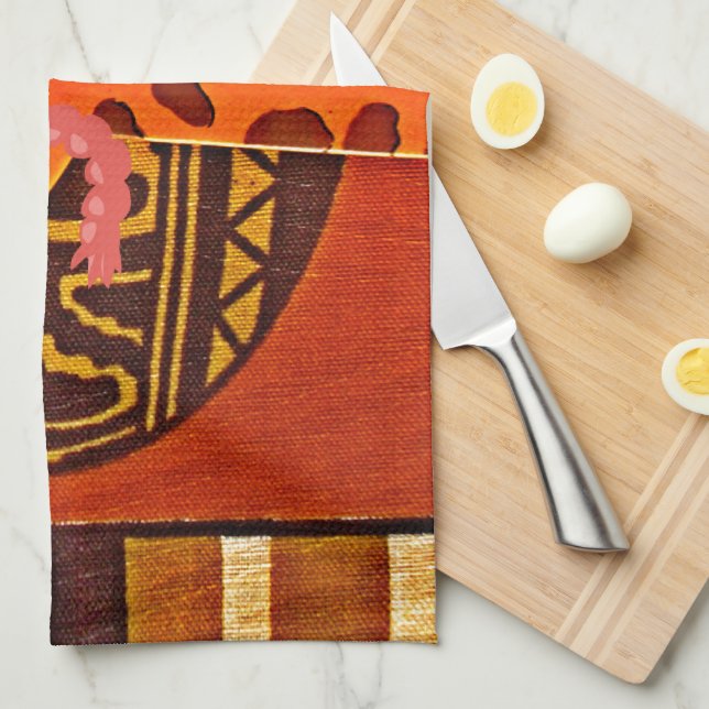 Giraffe Hat Art-utskrift Kökshandduk (Vikt i Fjärdedel)