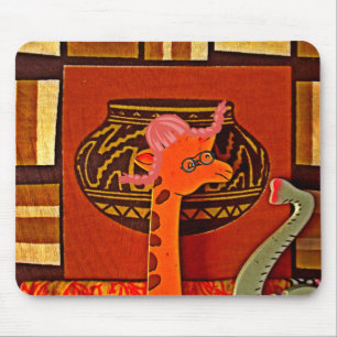 Giraffe Hat Art-utskrift Musmatta