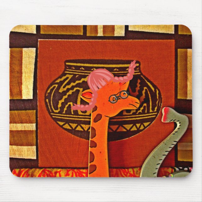 Giraffe Hat Art-utskrift Musmatta (Framsidan)