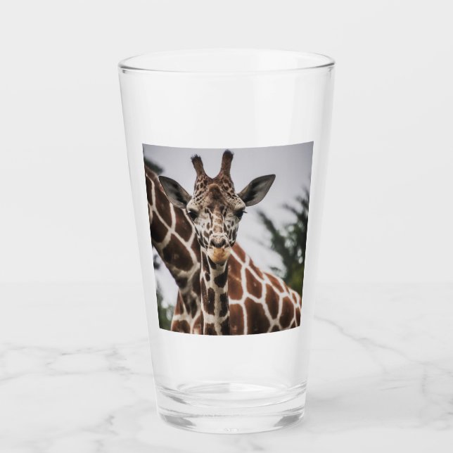 Giraffe head Giraffe päls print African Animal Glaskopp (Framsida)