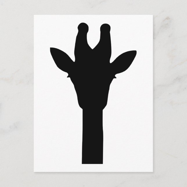 Giraffe head vykort (Framsida)