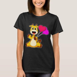 Giraffe Heart Balloon T Shirt