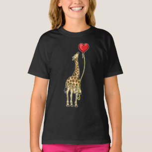 Giraffe Heart Balloon T Shirt