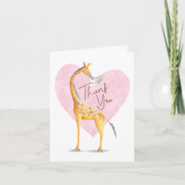 Giraffe Heart Tack för kortet Kort