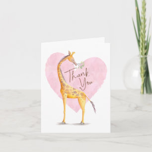 Giraffe Heart Tack för kortet Kort