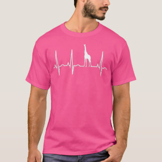 Giraffe Heartbeat Funny  for Giraffe Lovers T Shirt