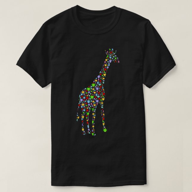 Giraffe Hearts Silhouette T Shirt (Design framsida)