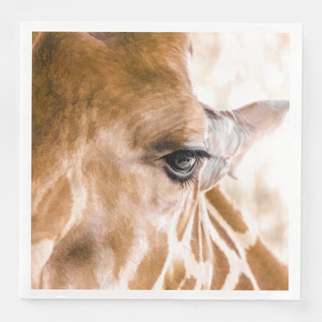 Giraffe Hej Napkins Pappersservett (Framsida)