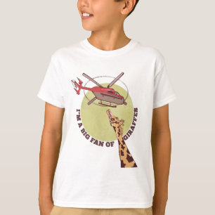 Giraffe Helicopter T Shirt