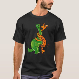 Giraffe Hugger Dinosaur Gift för kvinnor i Manar T Shirt