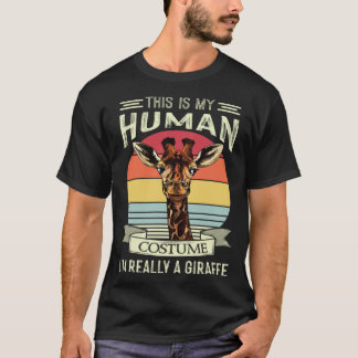 Giraffe Human costume Giraffes Retro Afrika Pullov T Shirt